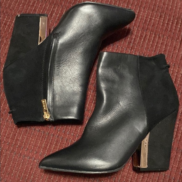 IMAN LEATHER AND SUEDE BOOTIES - Picture 1 of 16